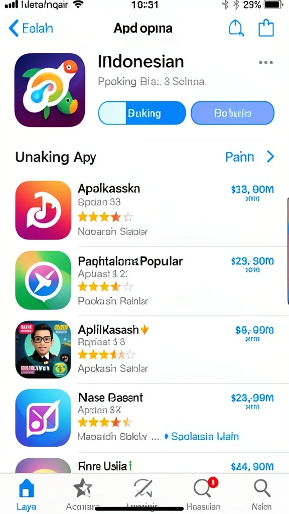 Grafis yang memukau dengan banyak warna.