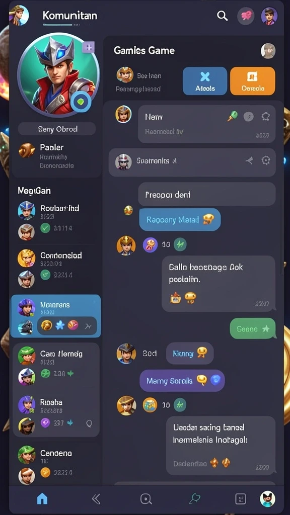 Fitur chat untuk berinteraksi dengan pemain lain.