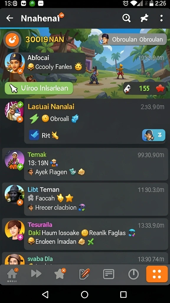 Gambar ini menangkap momen seru saat bermain secara multiplayer.