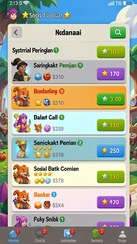 Tampilan menu utama yang menarik.