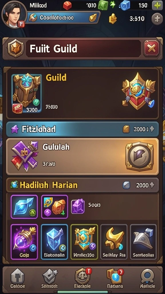 Screenshot memperlihatkan berbagai pilihan mesin slot.