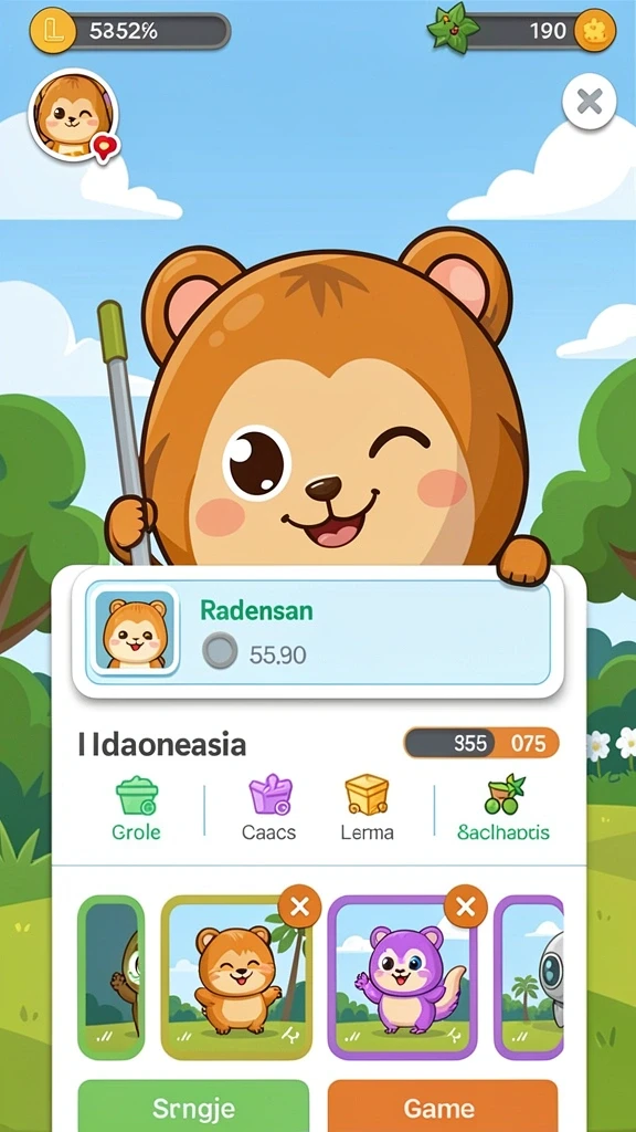 Screenshot menunjukkan karakter utama dalam aksi menantang.