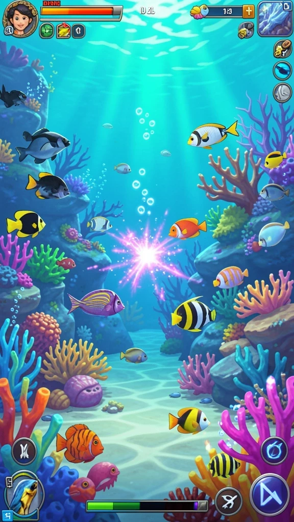 Tampilan awal game dengan karakter pilihan.