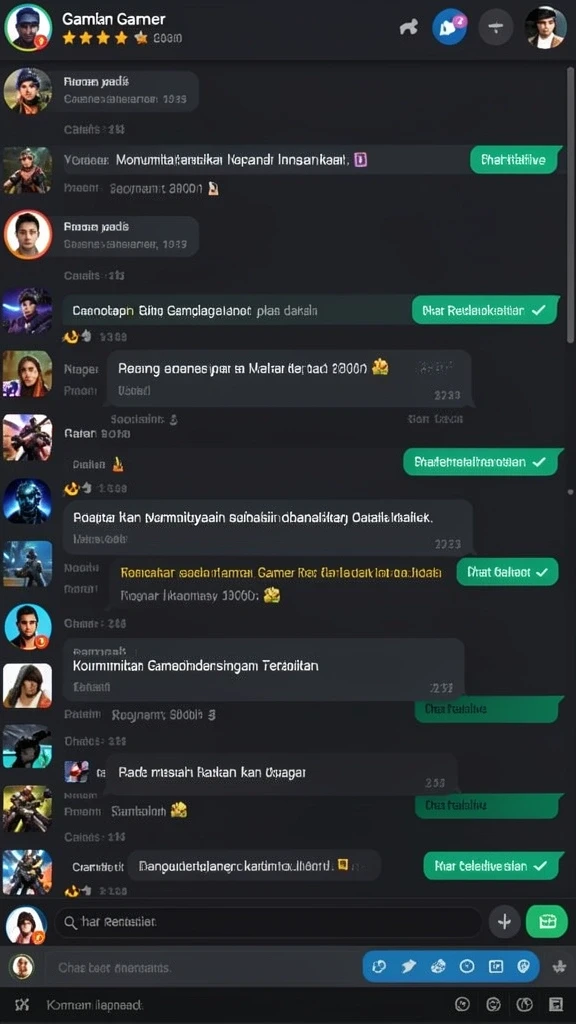 Screenshot menggambarkan komunitas aktif di dalam aplikasi.