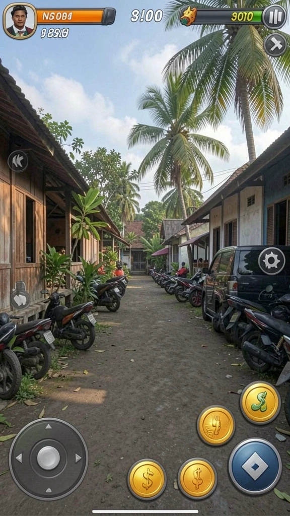 Tampilan karakter wayang yang apik dan berwarna.